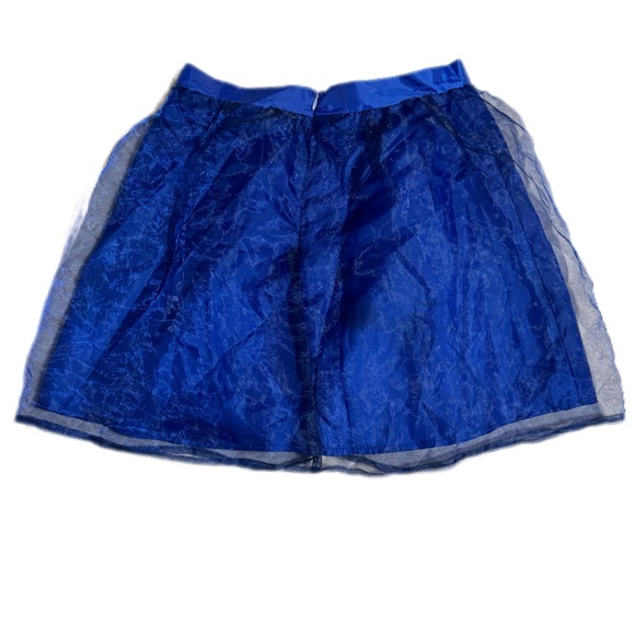 Solemio Organza Skirt Blue Size Medium - Picture 2 of 4